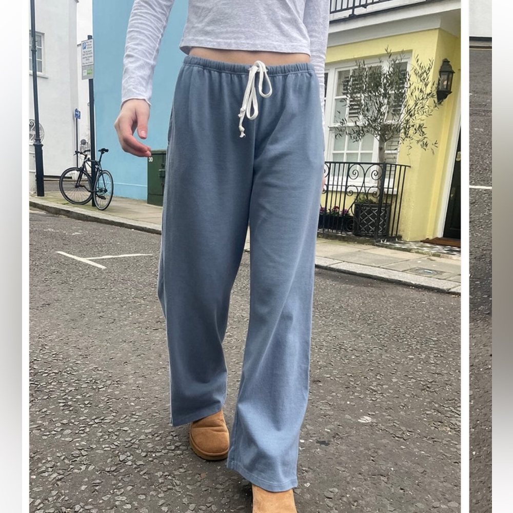 Brandy Melville Autumn Tie Sweatpants in Sky Blue